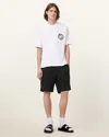 Allsaints Hanbury Relaxed Fit Shorts In Jet Black