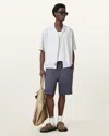 Allsaints Hanbury Relaxed Fit Shorts In Odyssey Blue