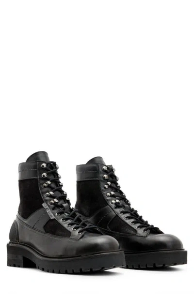 Allsaints Hank Combat Boot In Black