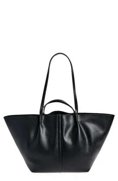 Allsaints Hannah Leather Tote In Black