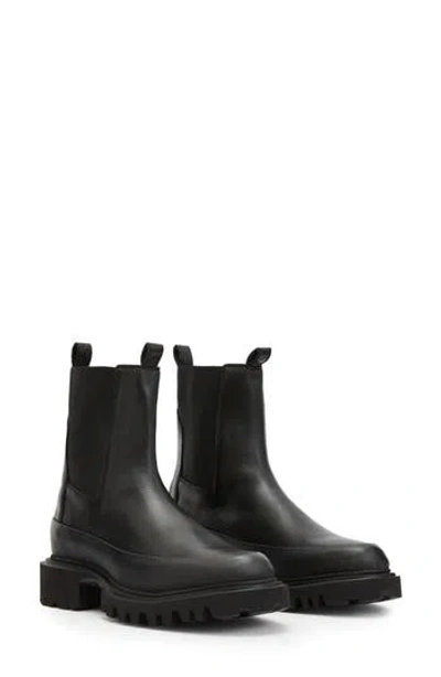 Allsaints Harlee Lug Sole Chelsea Boot In Black