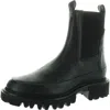Allsaints Harlee Womens Mixed Media Leather Chelsea Boots In Black