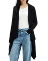 Allsaints Harley Waterfall Open Front Cardigan In Black