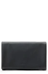 Allsaints Womens Harluna Logo-debossed Leather Wallet Black In Black