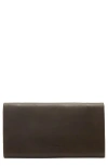 Allsaints Harluna Leather Clutch Bag In Brown