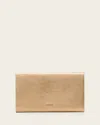 Allsaints Harluna Leather Clutch Bag In Gold