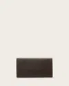Allsaints Harluna Leather Clutch Bag In Brown
