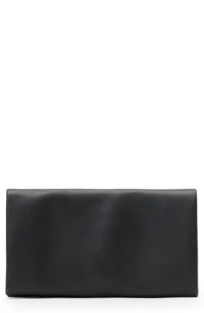 Allsaints Harluna Leather Clutch In Black