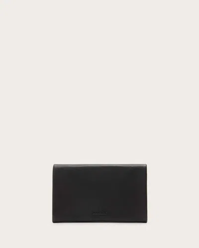 Allsaints Harluna Leather Wallet In Black