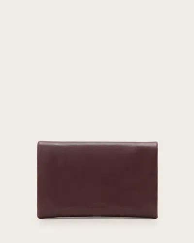 Allsaints Harluna Leather Wallet In Red