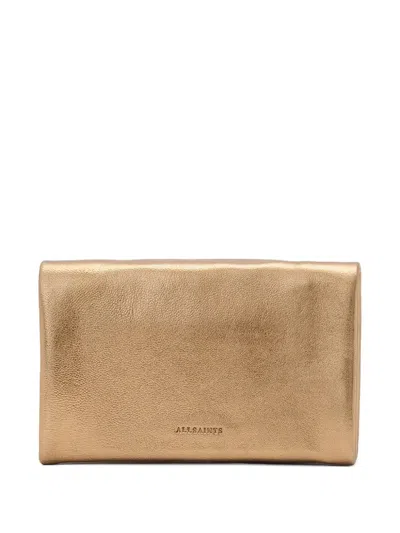 Allsaints Harluna Zip-up Wallet In Brown