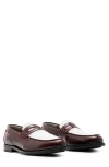 Allsaints Harmon Penny Loafer In Winehouse Red/white