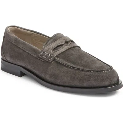 Allsaints Harmon Penny Loafer In Charcoal Grey