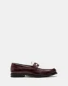 Allsaints Harmon Western Leather Loafer Shoes In Winehous Red/white