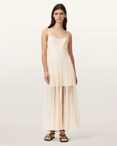 Allsaints Harmonia Slim Fit 2-in-1 Dress In Neutral