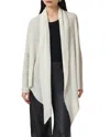 Allsaints Harper Open Front Draped Cardigan In Chalk White