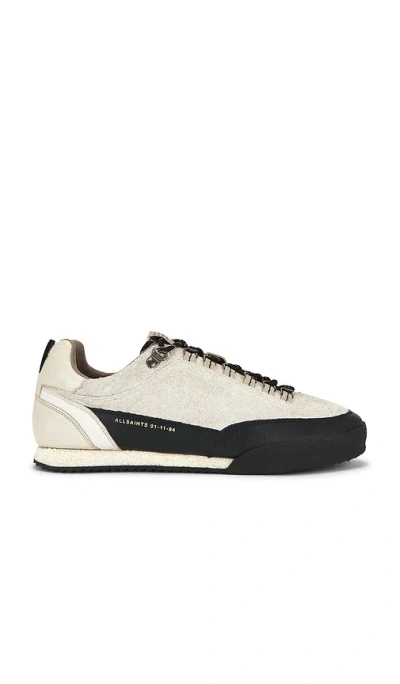 Allsaints Harri Od Low Top Sneaker In Chalk White & Black