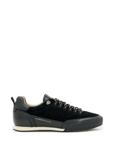 Allsaints Harri Sneakers Mit Wildledereinsätzen In Black