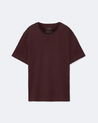 Allsaints Mens Harris Regular-fit Cotton-jersey T-shirt Oxblood Red
