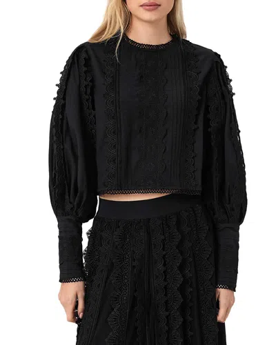 ALLSAINTS HART EMBROIDERED TOP