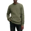 Allsaints Hatten Waffle Stitch Sweater In Bancha Green