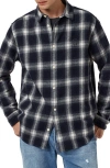 Allsaints Mens Azzurra Blue Haven Checked Cotton Shirt Xl In Blue