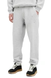 Allsaints Haven Relaxed Fit Embroidered Sweatpants In Grey Marl