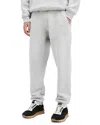 Allsaints Haven Relaxed Fit Embroidered Sweatpants In Grey Marl