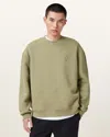 Allsaints Haven Embroidered Logo Oversized Sweatshirt In Light Ash Green