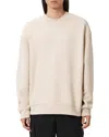 Allsaints Haven Embroidered Logo Oversized Sweatshirt In Neutral