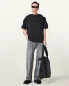 Allsaints Haven Embroidered Logo Oversized T-shirt In Jet Black