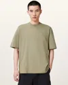 Allsaints Haven Embroidered Logo Oversized T-shirt In Light Ash Green