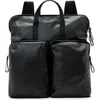 Allsaints Haven Force Leather Backpack In Black