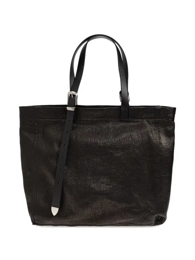 Allsaints Haven Leather Tote Bag In Black