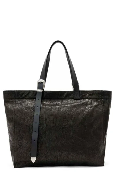 Allsaints Leather Haven Leather Tote Bag In Brown