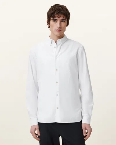 Allsaints Haven Long Sleeve Shirt In White