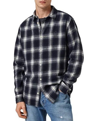 Allsaints Haven Relaxed Fit Long Sleeve Shirt In Blue