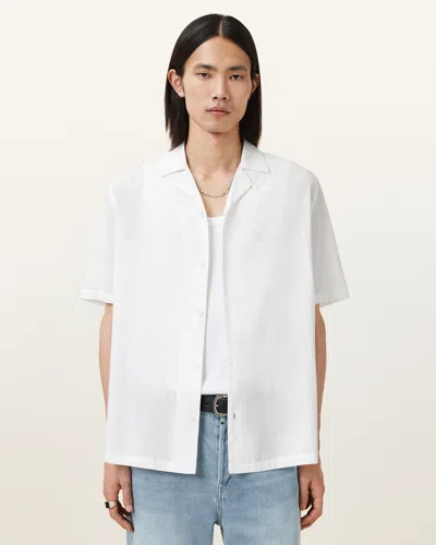 Allsaints Haven Short Sleeve Shirt In White