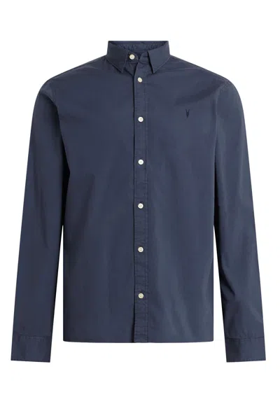 Allsaints Hawthorne Ls Shirt In Blue