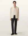 Allsaints Hawthorne Ramskull Stretch Fit Shirt In Neutral