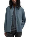Allsaints Hawthorne Ramskull Stretch Fit Shirt In Ashy Blue