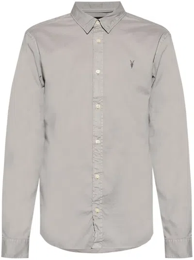 Allsaints Hawthorne Shirt In Grey