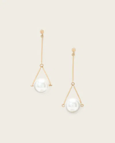 Allsaints Hazel Drop Earrings In Gold