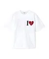 Allsaints Womens Optic White Heart Etta Heart-embroidered Cotton T-shirt Xs In White