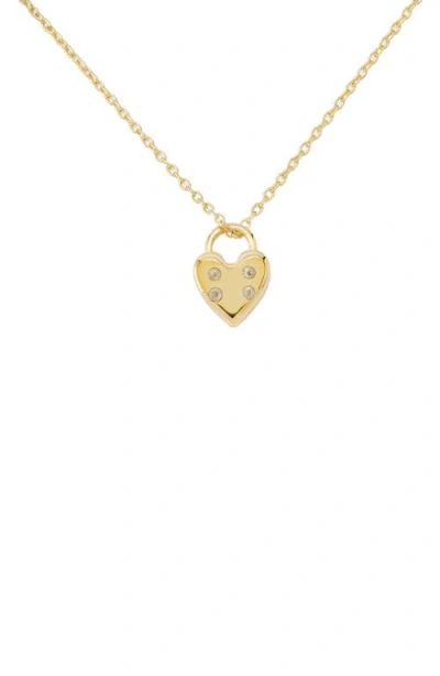 Allsaints Heart Pendant Necklace In Gold