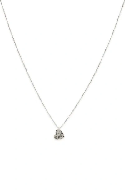 Allsaints Heart Pendant Necklace In Warm Silver