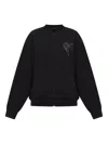 Allsaints Heart-print Bomber Jacket In Black
