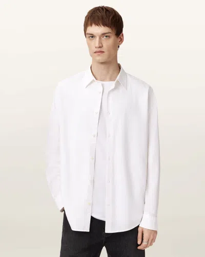Allsaints Heartsaints Long Sleeve Shirt In White