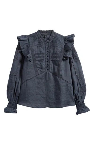 ALLSAINTS ALLSAINTS HEATHER RUFFLE TOP