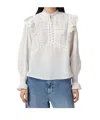 Allsaints Heather Ruffled Top In Red
